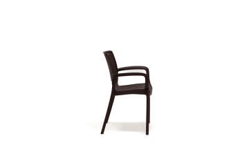 Viva Rattan Kollu Bahçe Masa Takımı - Kahve