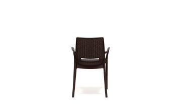 Viva Rattan Kollu Bahçe Masa Takımı - Kahve