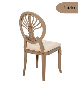 2 Adet Rodos Sandalye - Cappucino