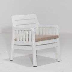 Lara 3+1+1+S Bahçe Oturma Grubu - Beyaz