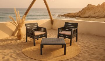 Lara 1+1+S Bahçe Oturma Grubu - Antrasit