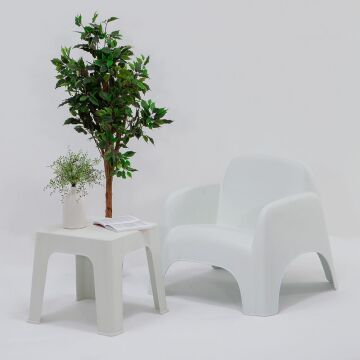 Şile 1+1+1+S Bahçe Oturma Grubu Beyaz Beyaz