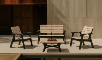 Sera 2+1+1 S Bahçe Balkon Oturma Grubu (Mindersiz)