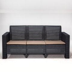 Aksu 3+1+1+S Bahçe Oturma Grubu - Antrasit