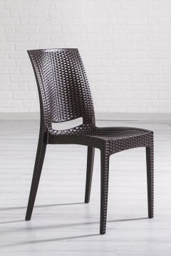 Rattan Small Camlı Kahve Masa Takımı Bahçe&balkon 1 Camlı Masa + 4 Sandalye