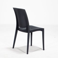 Rattan 6 Kişilik Camlı Masa Seti - Antrasit
