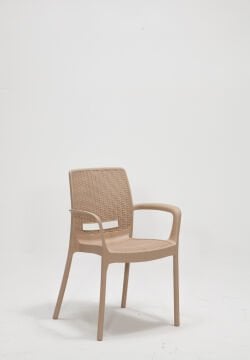 Rattan Lüx Dikdörtgen Cappucino Masa Takımı Bahçe&Balkon