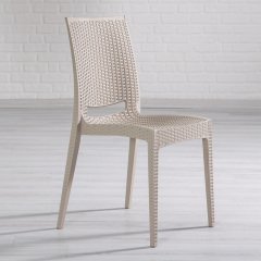 Rattan Large Camlı Masa Seti - Cappucino-Camlı