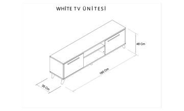 White TV Ünitesi - Beyaz