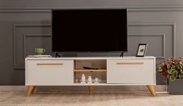 White TV Ünitesi - Beyaz