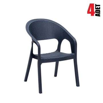 Garden Sandalye - Antrasit (4Adet)