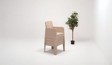Apex Lüx Cappucino Camlı Bahçe Takımı