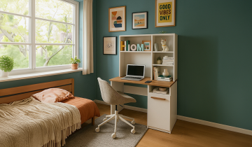 Eva 50x110 Cm Çalışma Masası Bilgisayar Masası Ofis Ders Yemek Masası Beyaz