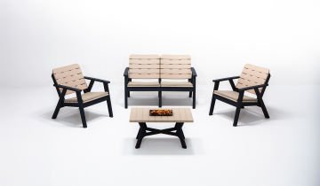 Sera 2+1+1 S Bahçe Balkon Oturma Grubu (Minderli)