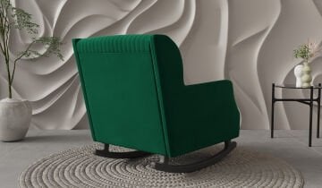 Nepal Sallanır Berjer Tv Koltuğu Dinlenme Koltuğu -Yeşil