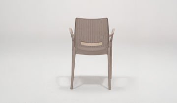 Rattan Sandalye Lüx Cappucino (Kollu-2 Adet)