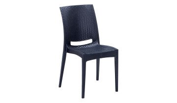 Rattan Sandalye Antrasit (6 Adet)