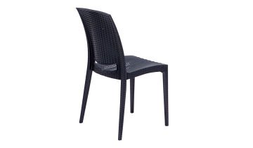 Rattan Sandalye Antrasit (4 Adet)