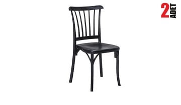 2 Adet Violet Siyah Pratik Sandalye / Balkon-bahçe-mutfak