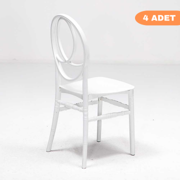 4 Adet Phoenix Beyaz Sandalye / Balkon-bahçe-mutfak