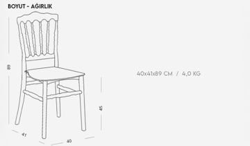 4 Adet Miray Siyah Sandalye / Balkon-bahçe-mutfak
