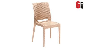 Rattan Sandalye Cappucino (6 Adet)