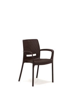 Rattan Lüx Dikdörtgen Kahve Masa Takımı Bahçe&balkon