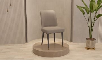 Bella 2 Adet Yemek-Mutfak-Salon Sandalyesi / Gri