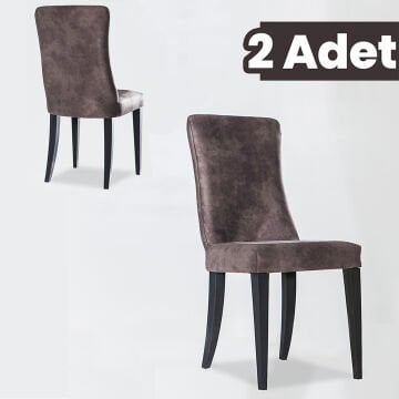 Avrupa 2 Adet Yemek-Mutfak-Salon Sandalyesi / Antrasit