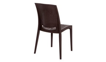 Rattan Large Camlı Masa Seti (Kahve)