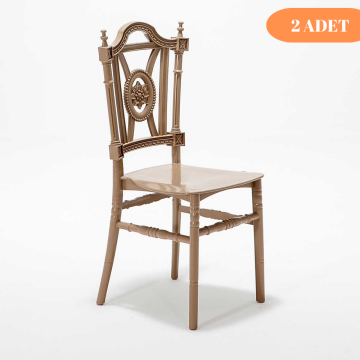 2 Adet Keops Deluxe Sandalye - Cappucino