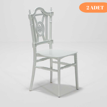 2 Adet Keops Deluxe Sandalye - Beyaz