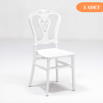 4 Adet Carisma Sandalye - Beyaz