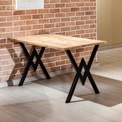 Matrix Wega Açık Ceviz / Venüs Masa Takımı - Beyaz