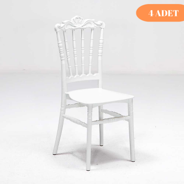 4 Adet Artemis Sandalye - Beyaz
