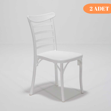 2 Adet Efes Beyaz Sandalye / Balkon-bahçe-mutfak
