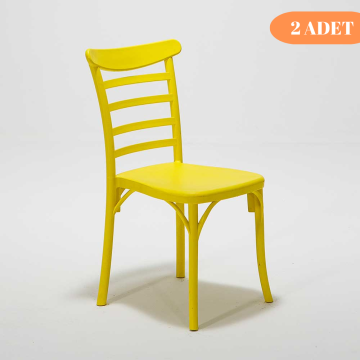 2 Adet Efes Sarı Sandalye / Balkon-bahçe-mutfak