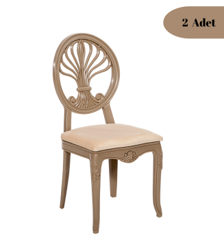 2 Adet Rodos Sandalye - Cappucino