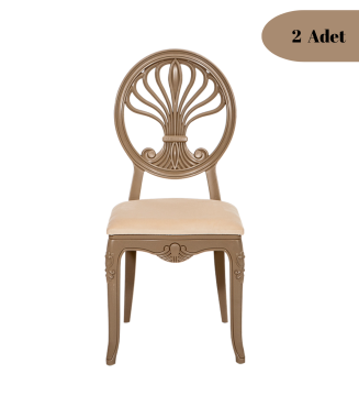 2 Adet Rodos Sandalye - Cappucino