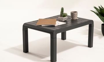 Lara 2 1 1 S Bahçe Takımı Balkon - Bahçe - Teras Mobilyası / Antrasit