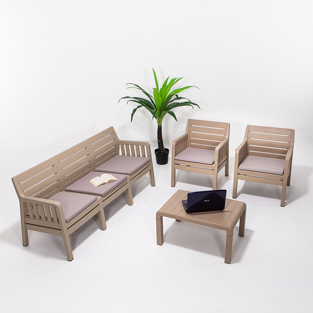 Lara Minderli 3+1+1+S Bahçe Oturma Grubu - Cappucino