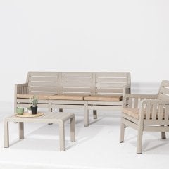 Lara Minderli 3+1+1+S Bahçe Oturma Grubu - Cappucino