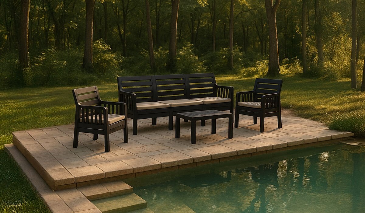 Lara 3+1+1+S  Bahçe Oturma Grubu - Antrasit