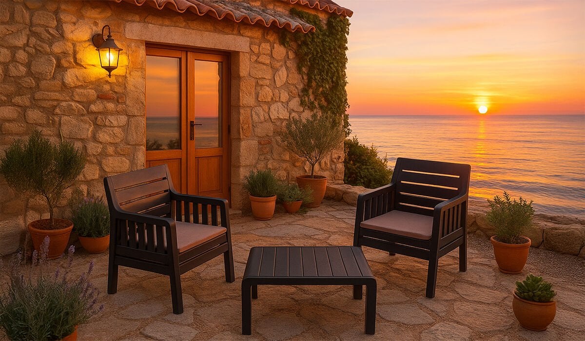 Lara 1+1+S Bahçe Oturma Grubu - Antrasit