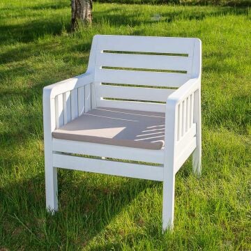 Lara 1+1+S Bahçe Oturma Grubu - Beyaz