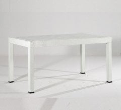 Rattan Large Masa Seti - Beyaz