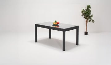 Lucia Antrasit Camlı Bahçe Masa Seti ( 6 Kişilik )