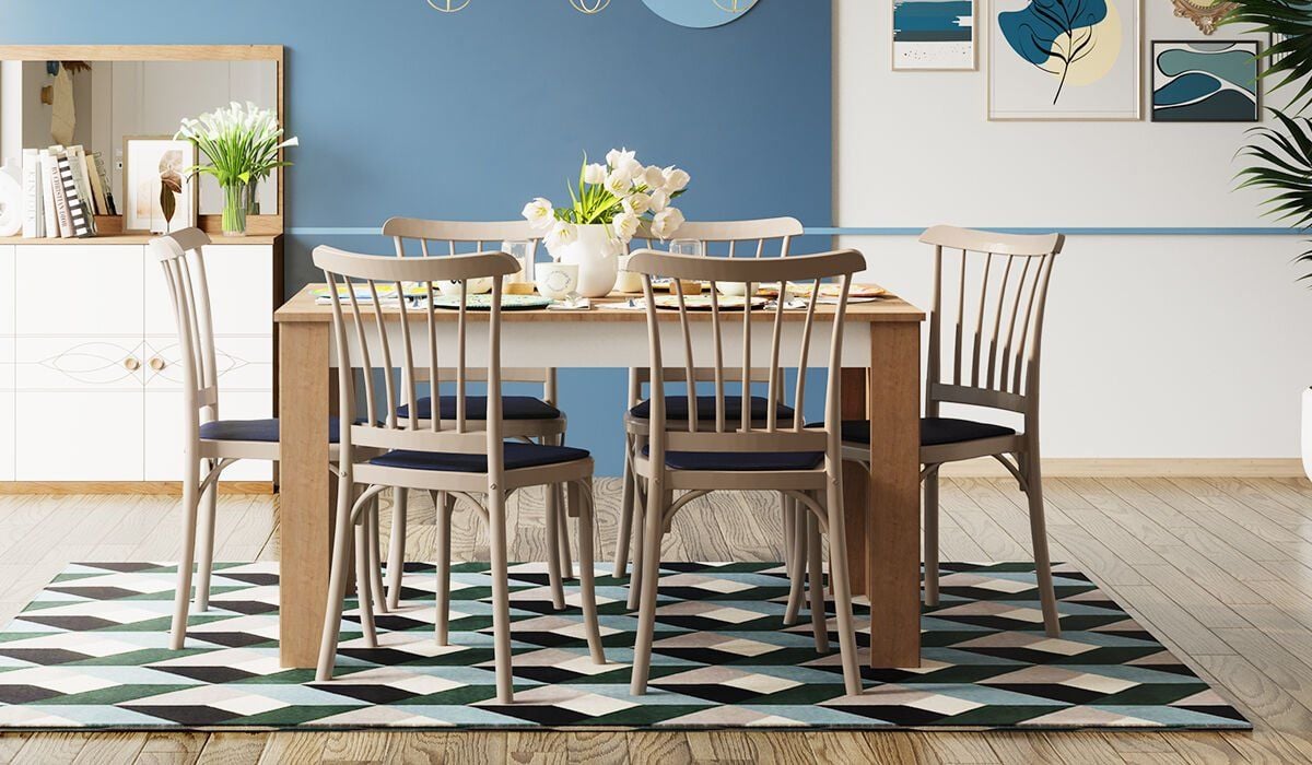 Alvin Masa Sandalye Takımı (6 Kişilik)