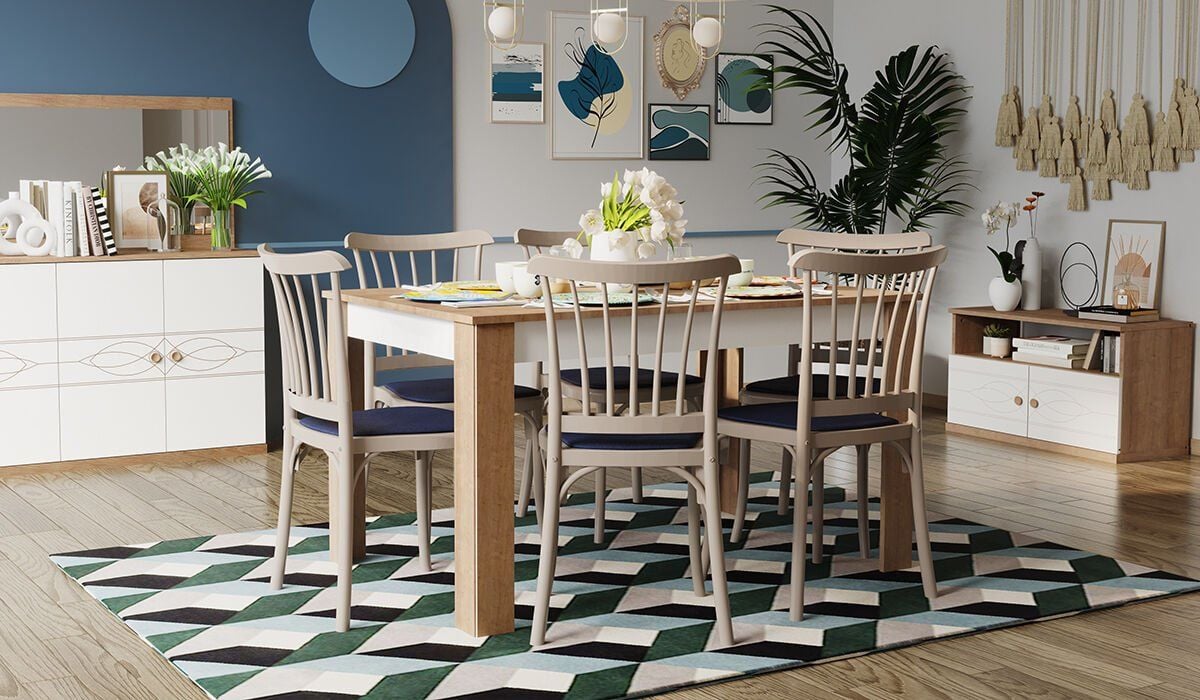 Alvin Masa Sandalye Takımı (6 Kişilik)