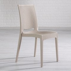 Rattan Large Camlı Masa Seti - Cappucino-Camlı